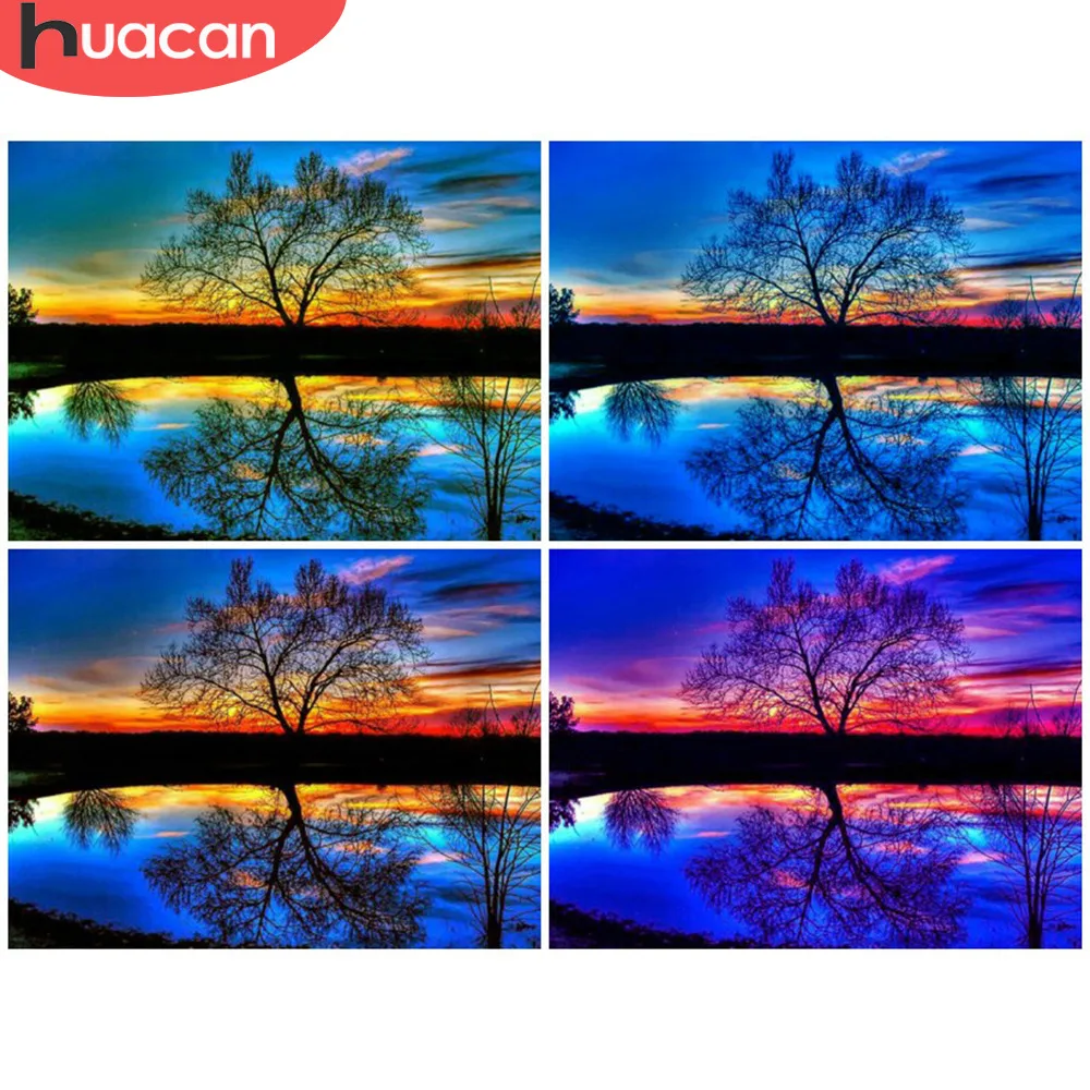 

HUACAN Diamond Painting Embroidery Landscape Rhinestone Diamond Mosaic 5D DIY Full Square Cross Stitch Scenic Art Home Decor