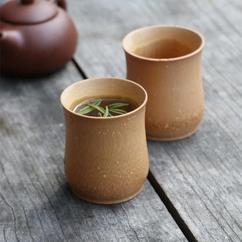 

Bamboo Cup Of Coffee Milk Beer Wine Straight Wooden Kitchen Small Creative Novelty Tea Kung Fu Tea Cups To Drink Wine