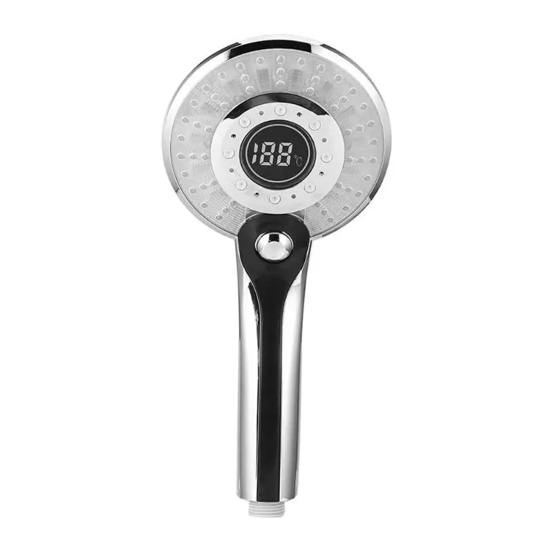 

Shower Bath Head Handheld Bathroom 3 Color Light Digital Temperature Display Shower Head with Water temperature sensor
