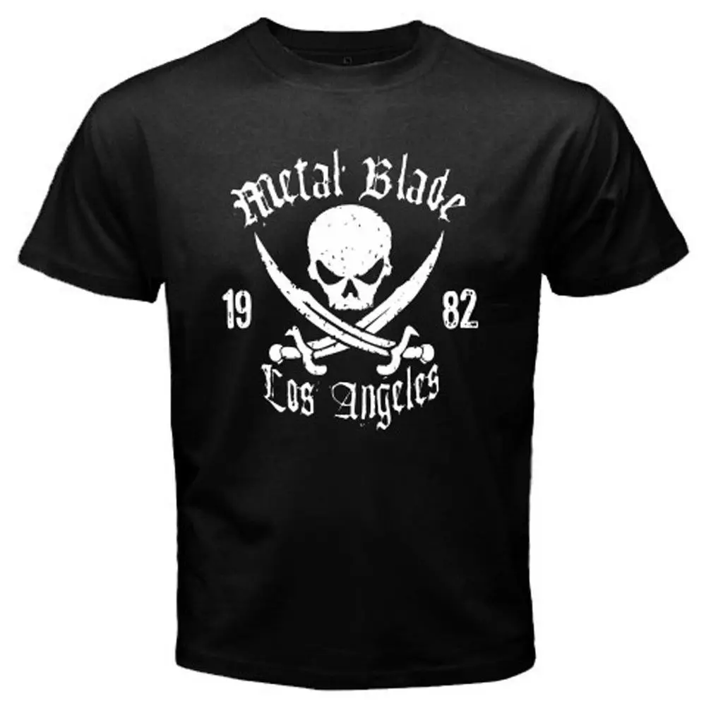 

New METAL BLADE LOS ANGELES 1982 Men's Black T-Shirt Size S-3XL Men Tee Shirt Tops Short Sleeve Cotton Fitness T-Shirts