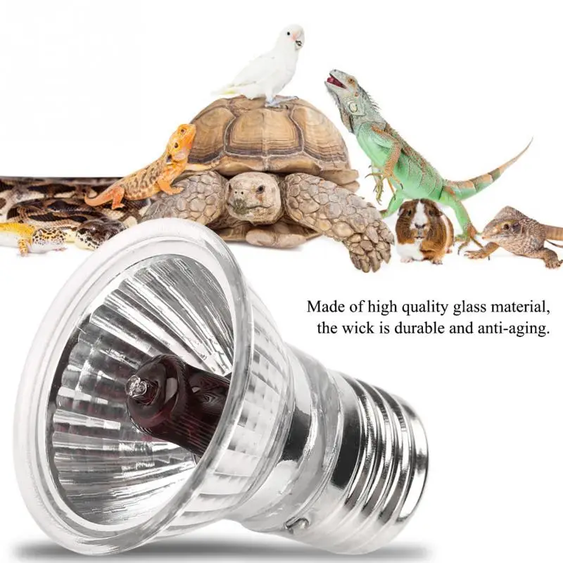 100W UVA UVB Reptile Lamp Bulb Turtle Snake Bask Lamp Full Spectrum Sunlight Light Amphibians Animal Temperature Controller