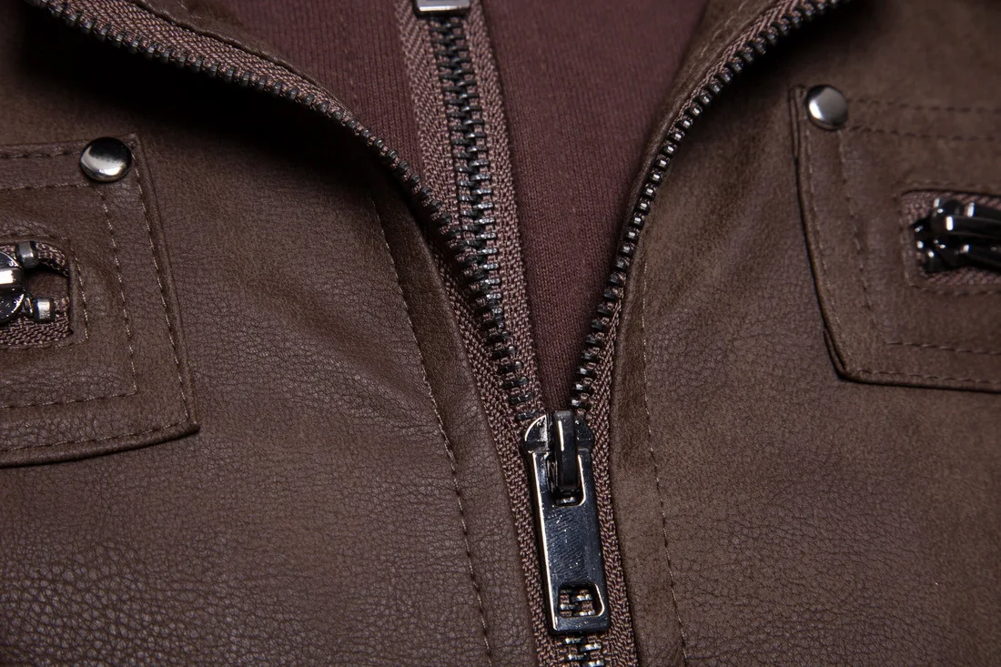 Brand Men's Clothing Direct Aowofs2019 Autumn New Men's Large Size Casual Men's Hooded Leather Fake Two-piece Leather Jacket Brand Men's Clothing Direct Aowofs2019 Autumn New Men's Large Size Casual Men's Hooded Leather Fake Two-piece Leather Jacket