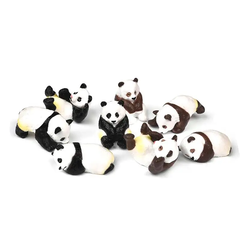 

4pcs/Set Kawaii Panda 2 Color Miniatures Resin Craft Figurines Home Decoration Accessories Fairy Souvenirs For Home