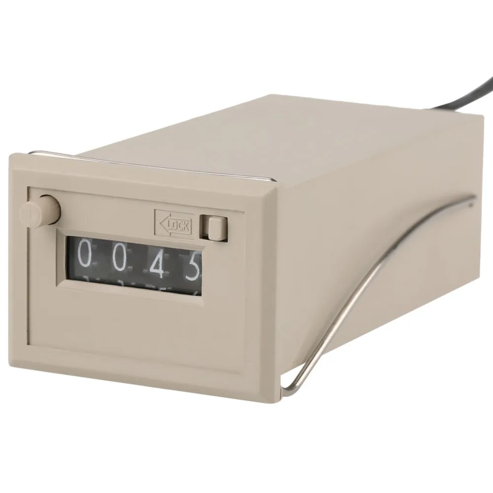 

1 pcs DC 24V CSK4-NKW 4 Digits 0-9999 Totalizer Electromagnetic Pulse Counter High Quality