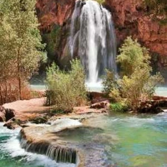 Havasu Falls IV плакат печать Ларри малвина (12x18) | Дом и сад