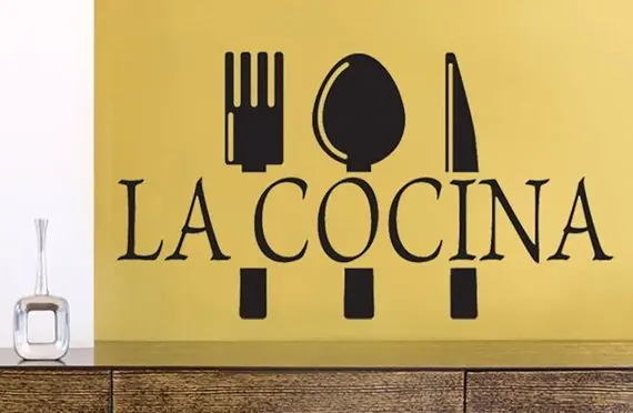 Настенная Наклейка La cocina с цитатами обои декор для кухни и комнаты|Обои| |