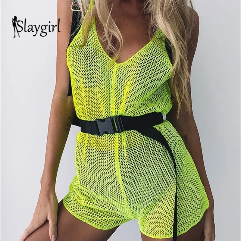 Slaygirl новинка 2019 открытые комбинезоны женские вечерние пляжные с открытой спиной