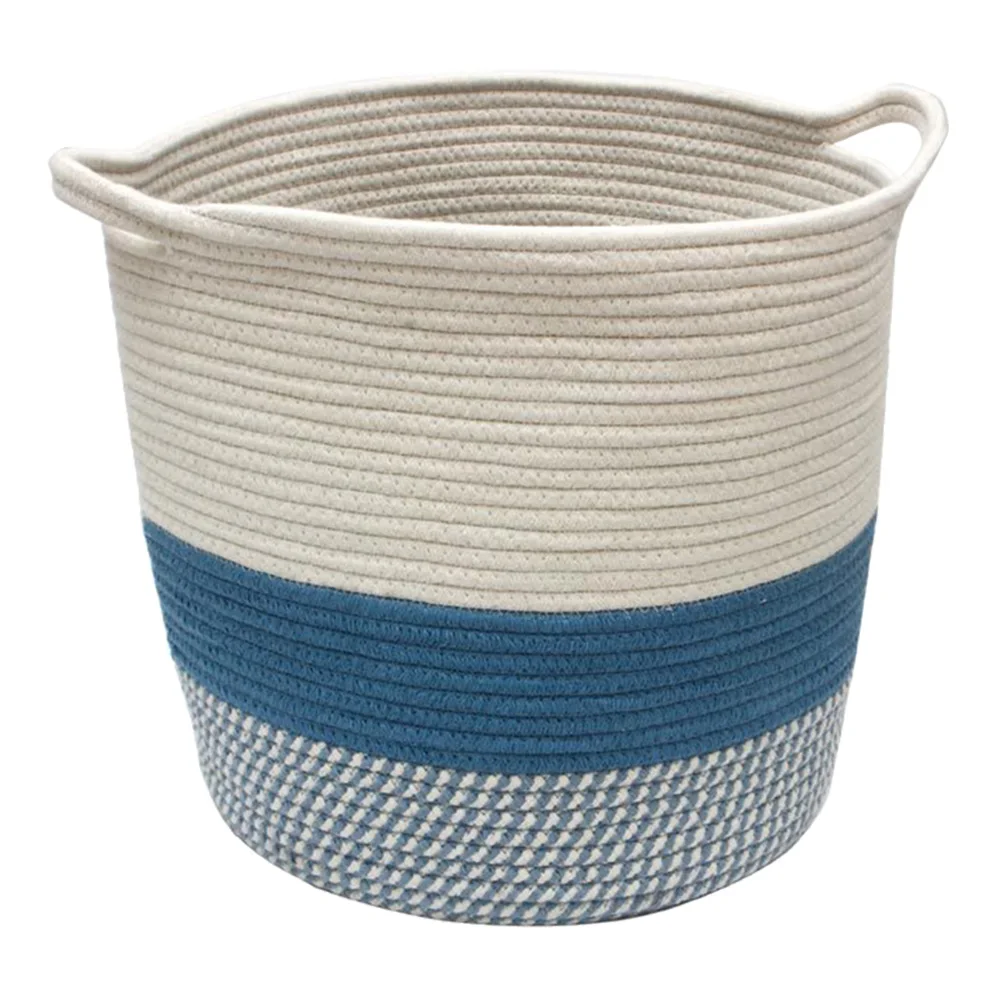  Cotton Rope Storage Basket With Handle Creative Hand-Woven Bin Orgainizer For Snack Small Toys Neat