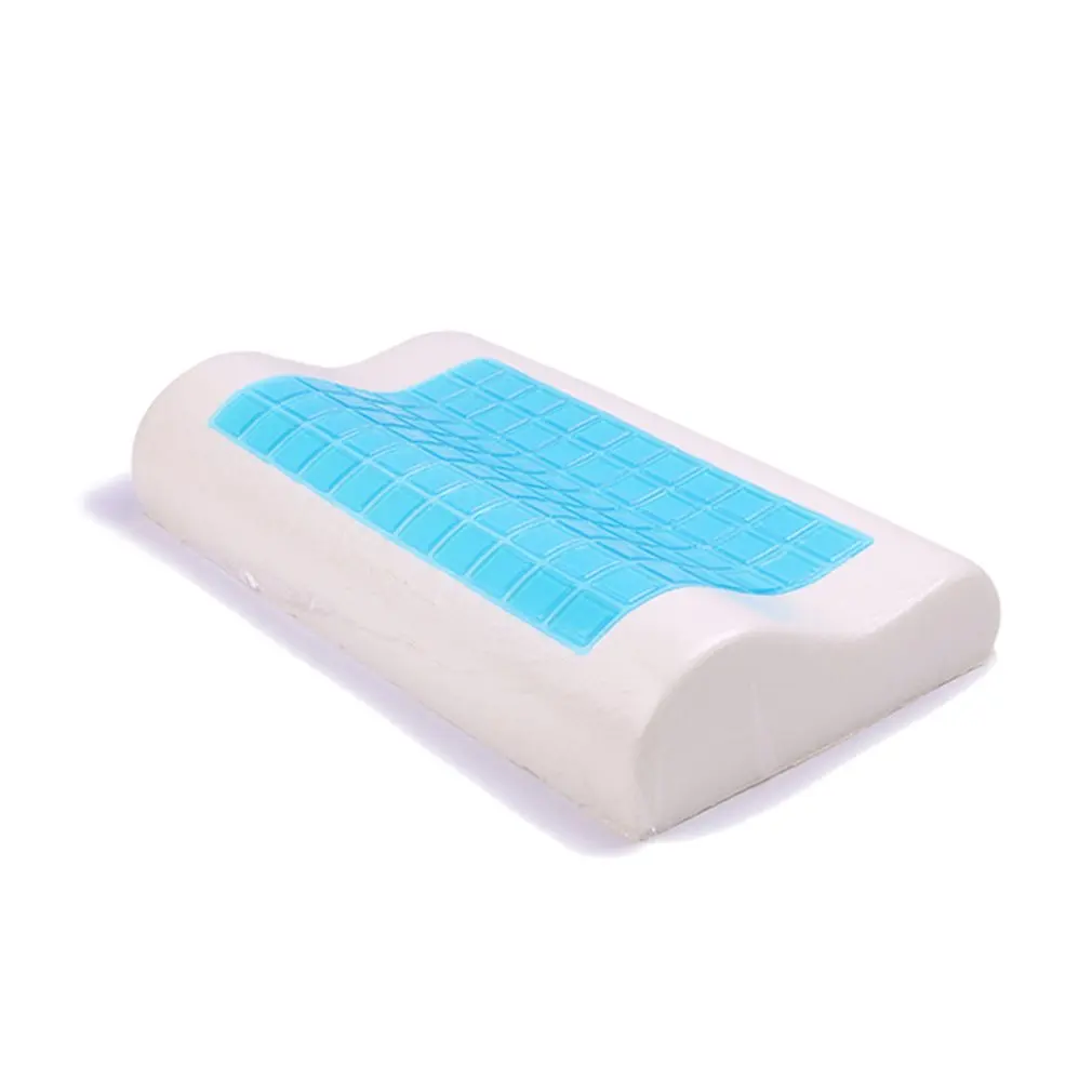 

Summer Wavy Shape Memory Foam Cool Gel Pillow Summer Ice-cool Anti-snore Neck Orthopedic Sleep Pillow Cushion