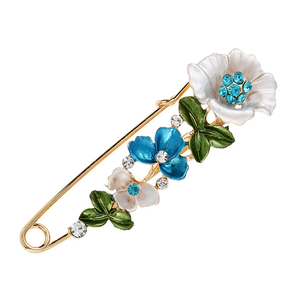 

Womens Fashion Flower Brooch Elegant Pin Jewelry Accessories Clothing Brooches for Wedding Costume (Blue)