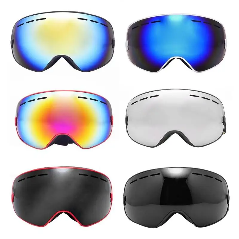 مكافحة تعفير كبيرة المجال الزجاج الأمامي نظارات التزلج على الجليد نظارات حماية للأشعة فوق البنفسجية يندبروف الشتاء الرياضة نظارات