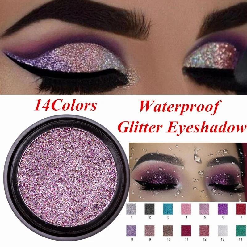 

1 Piece Shimmer Eye Shadow Glitter Eyeshadow Makeup Sequins Pigment Diamond Shining Eyes Waterproof Long Lasting Natural