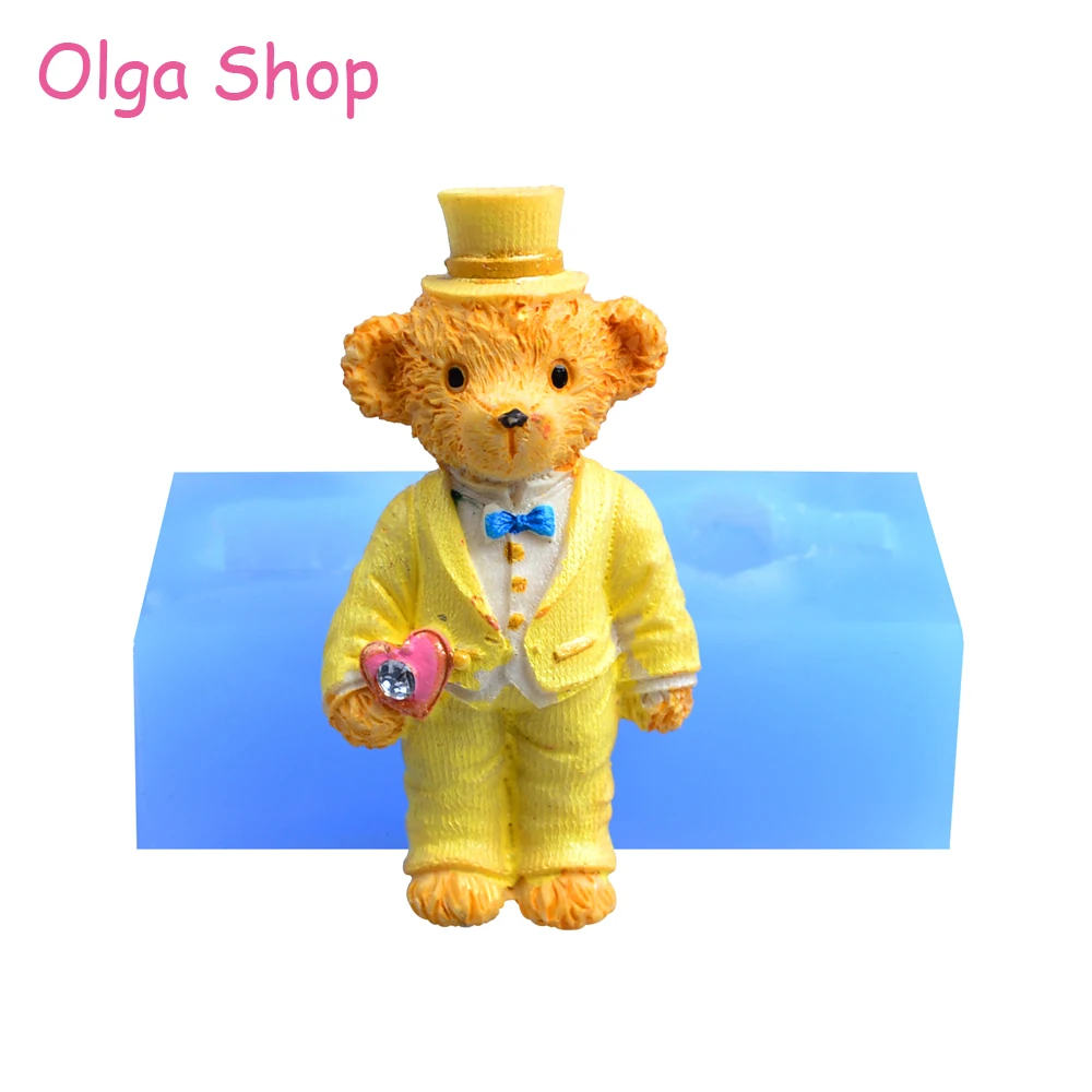 

DYL719 Sugarcraft Bear silicone mold fondant mold cake decorating tools chocolate gumpaste mold