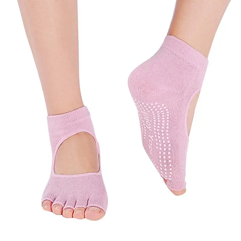 Новые женские профессиональные носки для йоги с открытым носком дышащие Нескользящие впитывающие пот короткие носки с пятью пальцами