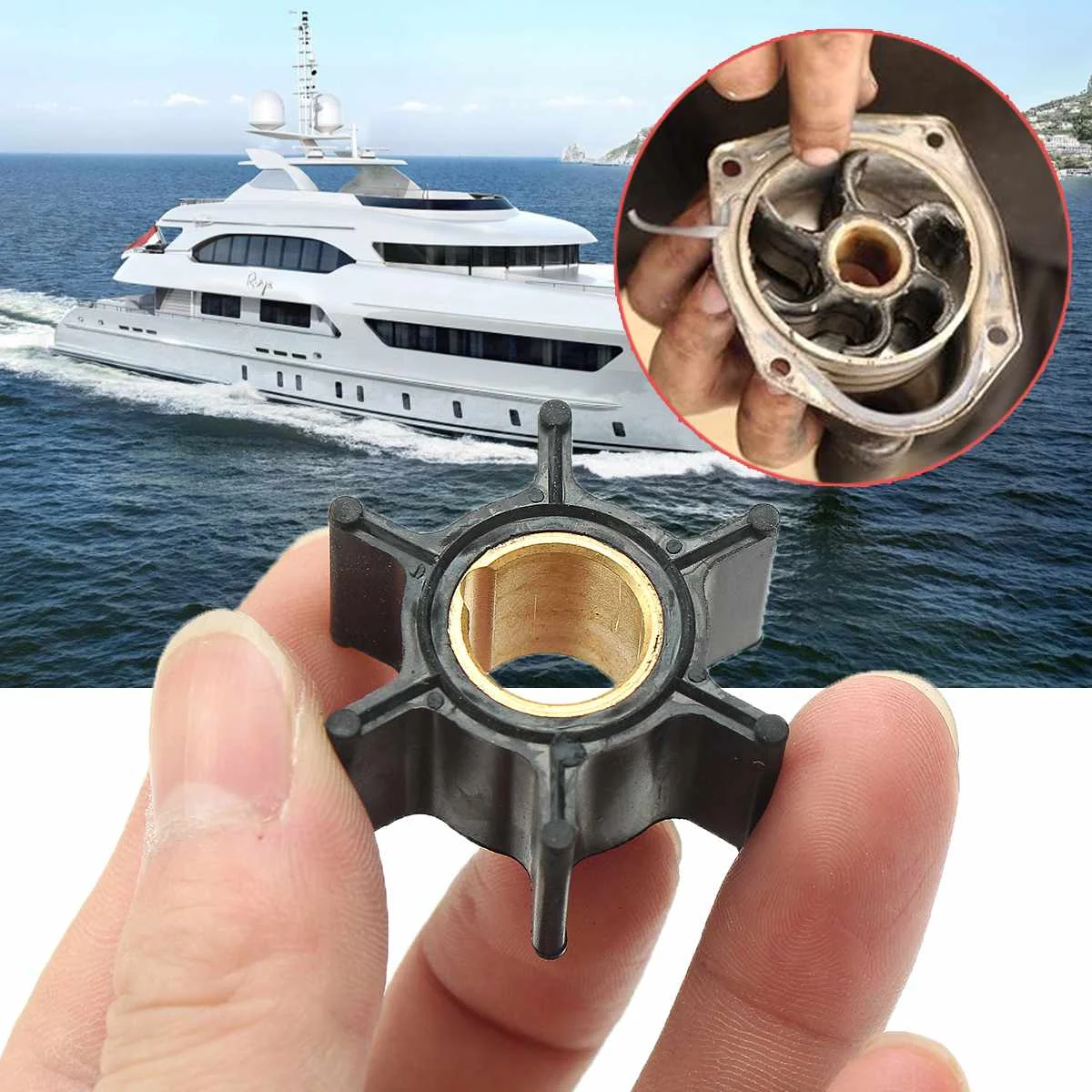 Водяной насос лопастное колесо 386084 18 3050 500355 лодочные моторы для Johnson Evinrude 9 9/15HP