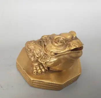 

Collectable Chinese Brass Carved Animal Golden Toad Exquisite Small Statues