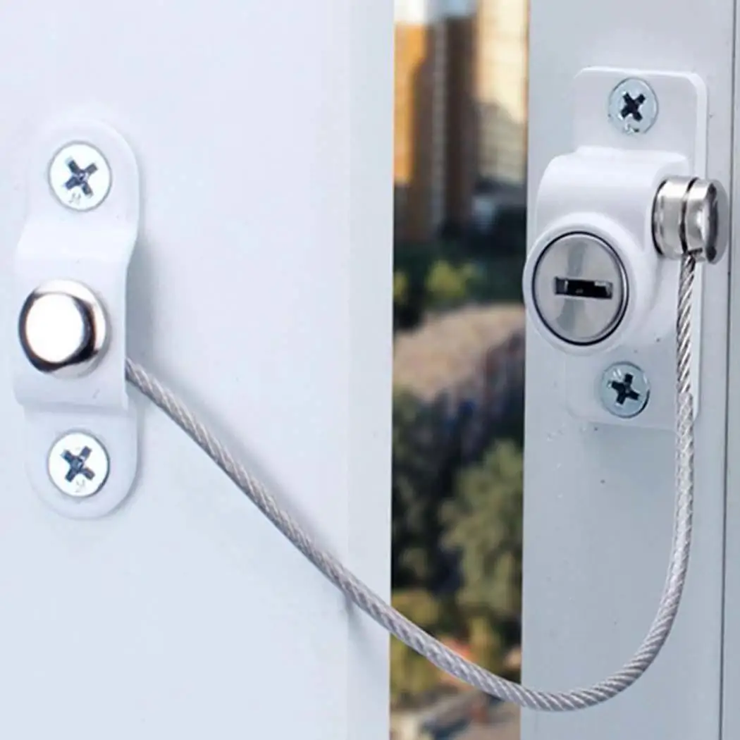

Home Window Security Chain Lock Stainless family, hotel, large window Child Safety Door Restrictor Galvanized