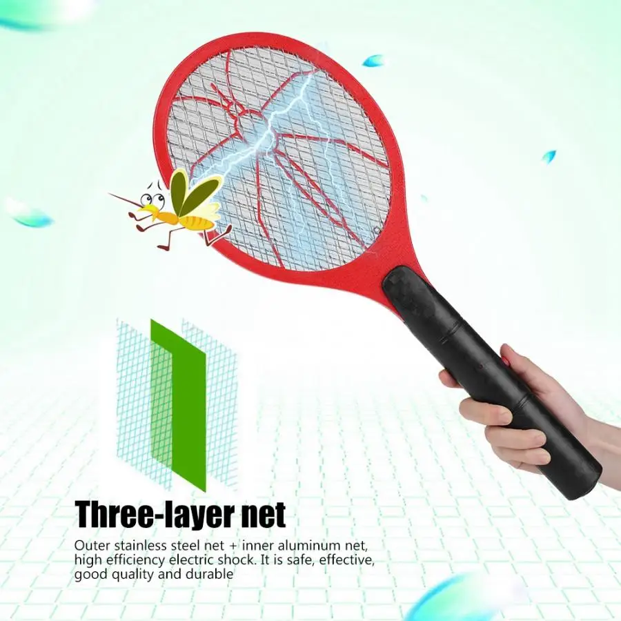 

Fashion Summer Hot Cordless Battery Power Electric Fly Mosquito Swatter Bug Zapper Racket Insects Killer Home Bug Zappers