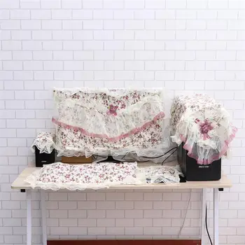 

5pcs/set Flower Pattern Computer Dust Covers Keyboard Screen Cover 24 Inch