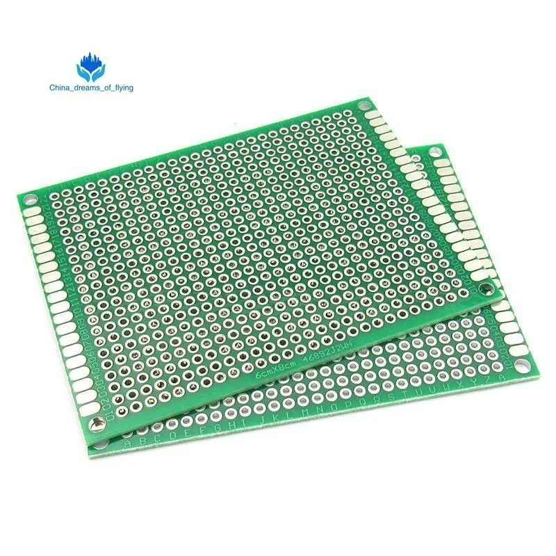 1 шт. 6*8 6X8 см двухсторонний Прототип pcb Универсальный макет печатная плата для Arduino 1,6 мм 2,54 мм Стекловолокно