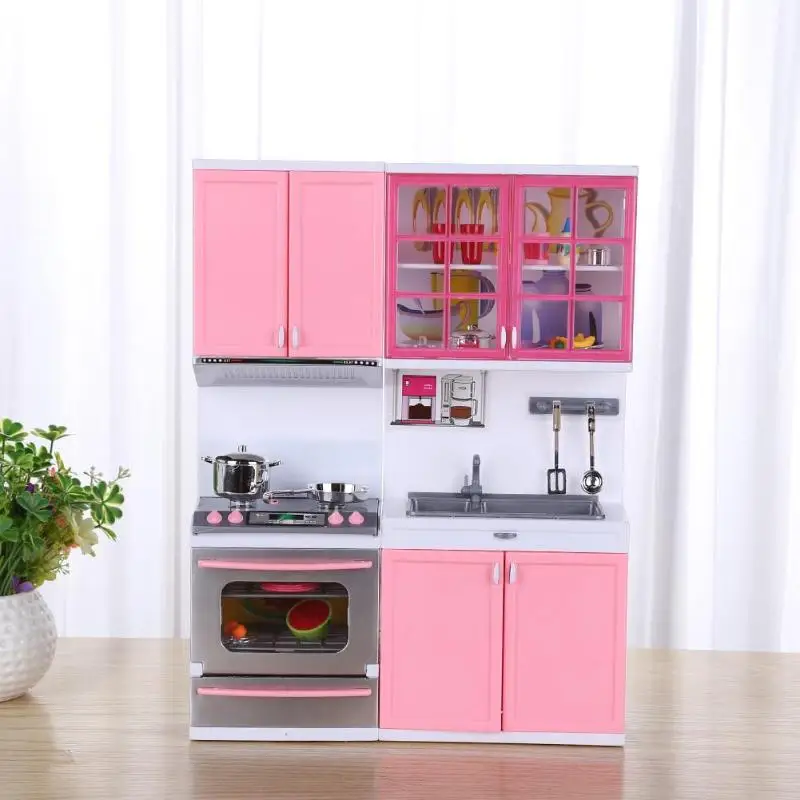 Мини Дети кухня ролевые игры набор для приготовления пищи моделирование шкаф игрушки для аксессуары для детей Кухонные Игрушки Детские головоломки куклы