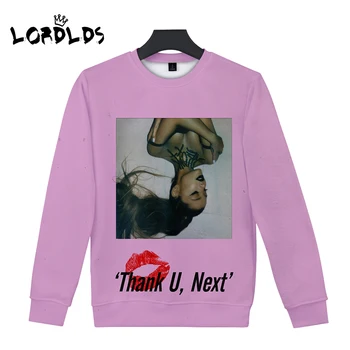 

LORDLDS Women Ariana grande sweatshirt 2019 New Spring Thank u next Casual Long Sleeve Hooded Sweatshirts Pullover Casual Tops