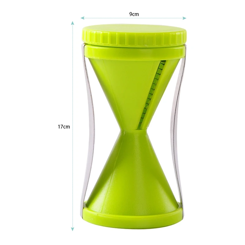 

Kitchen Multifunction StainlessSteel Cucumber Vegetable Carrot Potato Grater Spiral Funnel Wire Cutter Rotary Hand Spiral Slicer