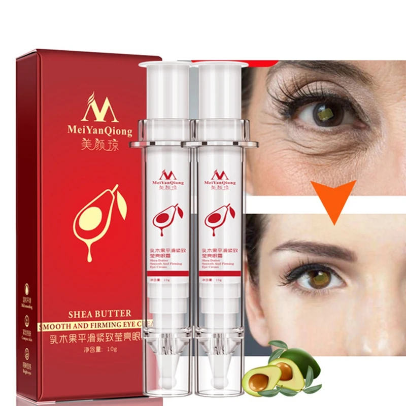 

HTHL-Meiyanqiong 2Pcs/Lot Shea Butter Smooth And Firming Eye Cream Anti-Puffiness Dark Circle Eye Care Super Anti-Aging Effect