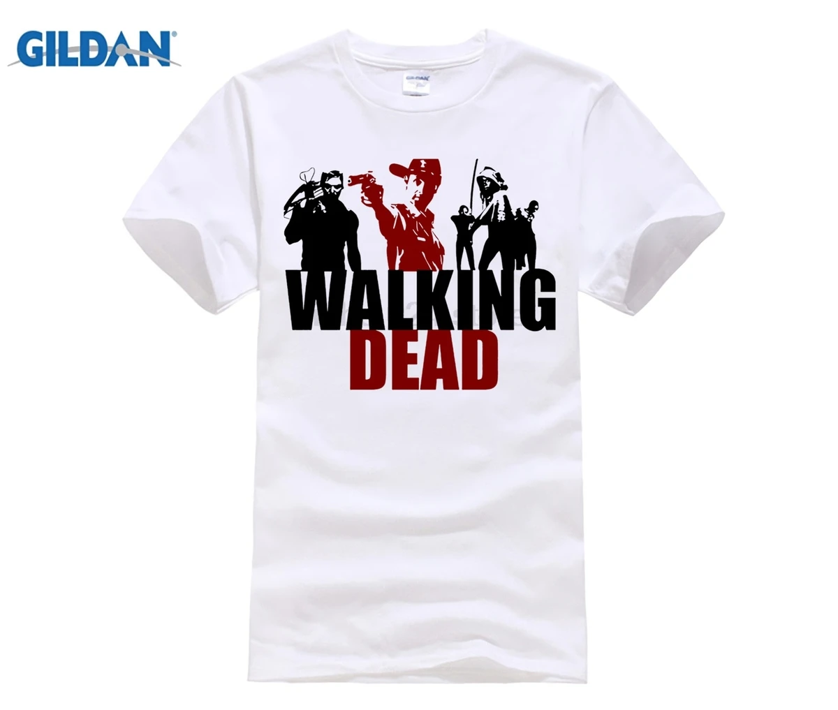 

GILDAN The walking dead evolution T-Shirt Fashion Short Sleeve The walking dead Logo tshirt Top Tees T Shirt For Men Women