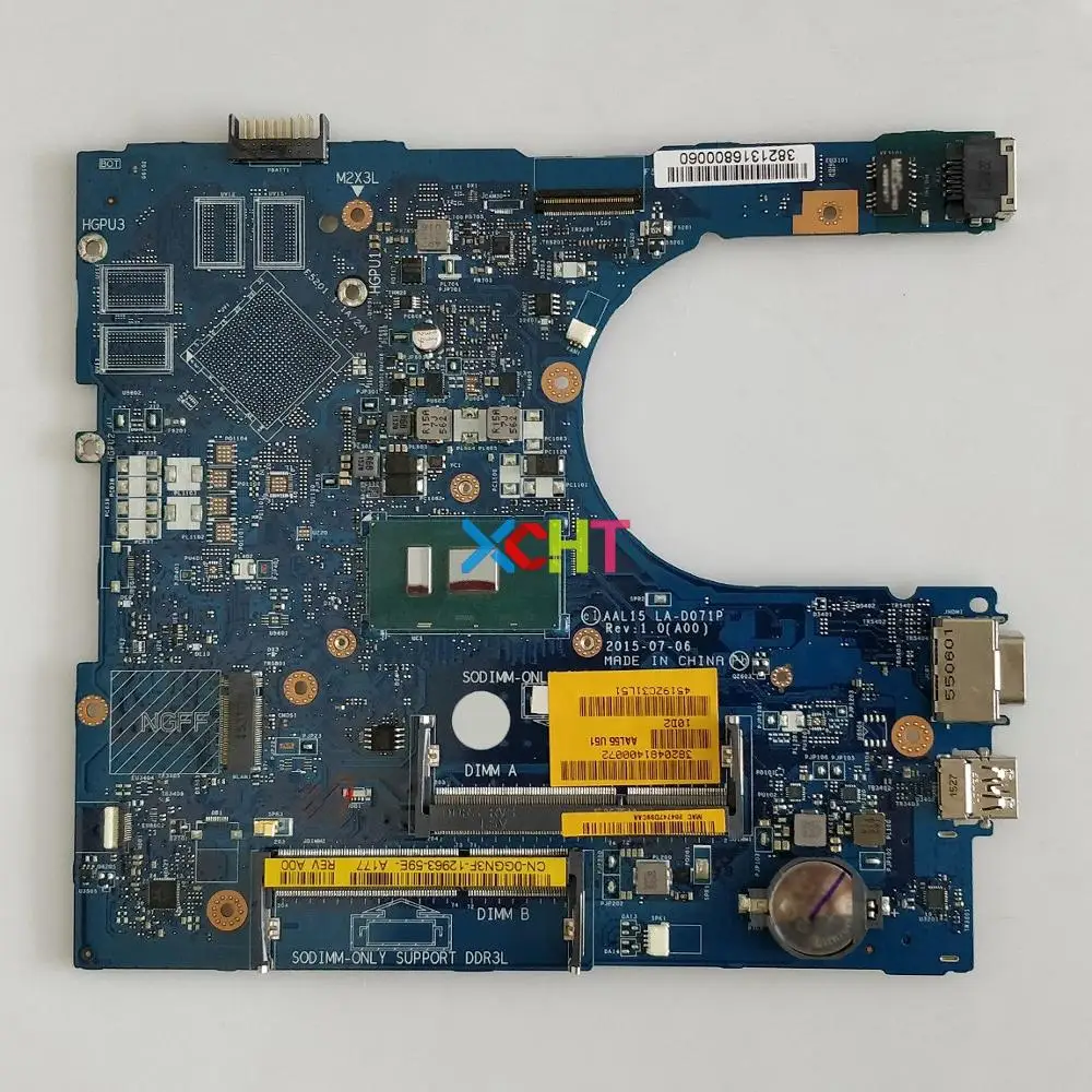 

CN-0GGN3F 0GGN3F GGN3F AAL15 LA-D071P w i7-6500U CPU for Dell Inspiron 15 5559 Laptop NoteBook PC Motherboard Mainboard