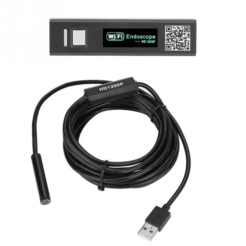 Популярный F150 1200P 8LED WiFi эндоскоп 2MP HD Бороскоп USB Инспекционная камера IP68 Водонепроницаемый Бороскоп комплект