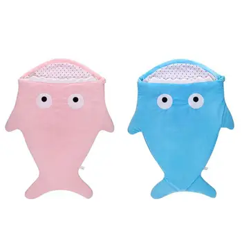 

Infant Sleeping Bag Shark Sleeping Bag Cute Cartoon Anti-kick Is Autumn And Winter Baby Out Of Cotton Hugs Warm Swaddle Gifts