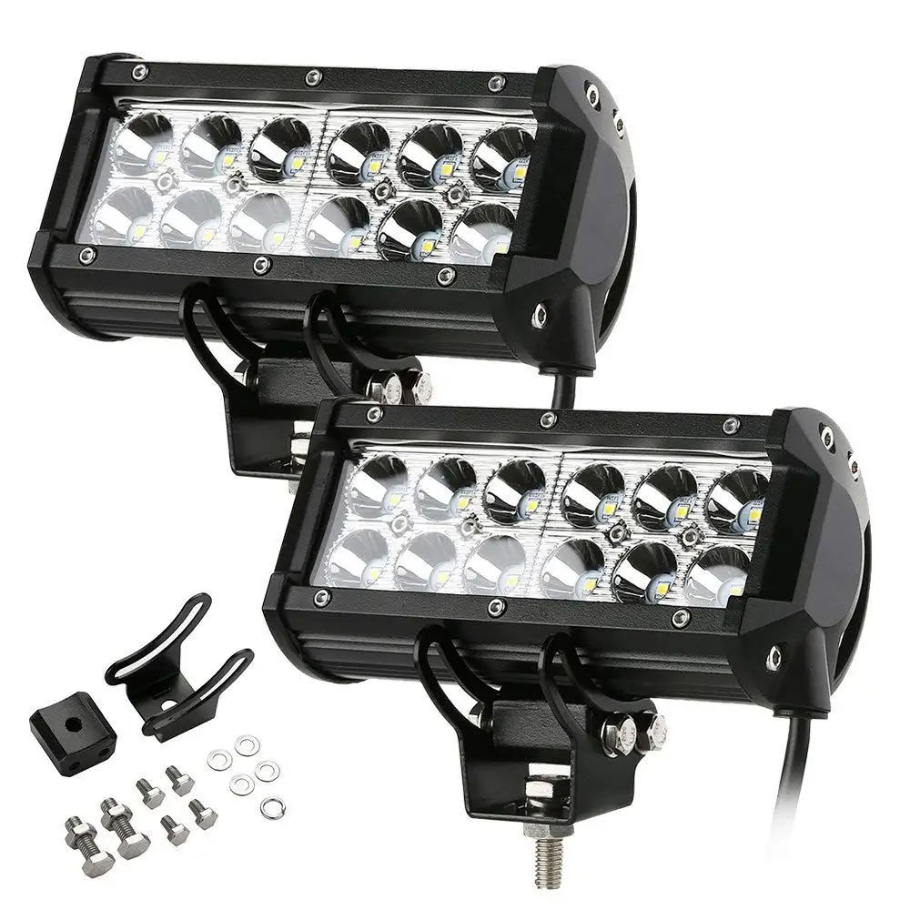 

CSS 2X 36W LED Driving Work Light Lamp Bar Spotlight Car Tractor Trucks SUV 12V-24V Headlight Waterproof