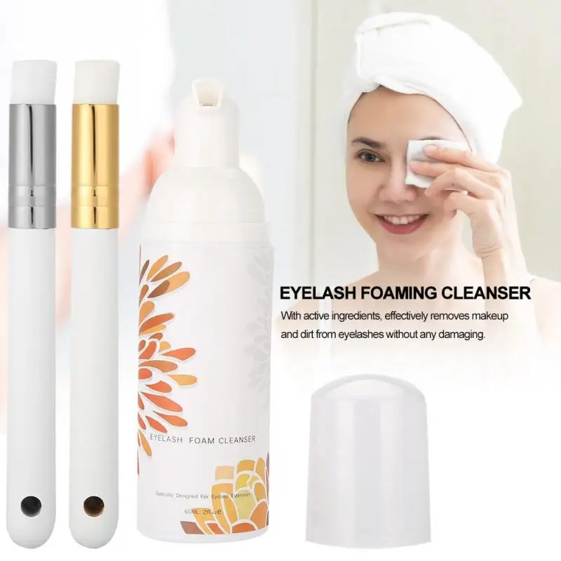 

60ml Professional Eyelash Foaming Cleanser Foam To Clean Eye Lashes Before Eyelash Extension Make Up Tools