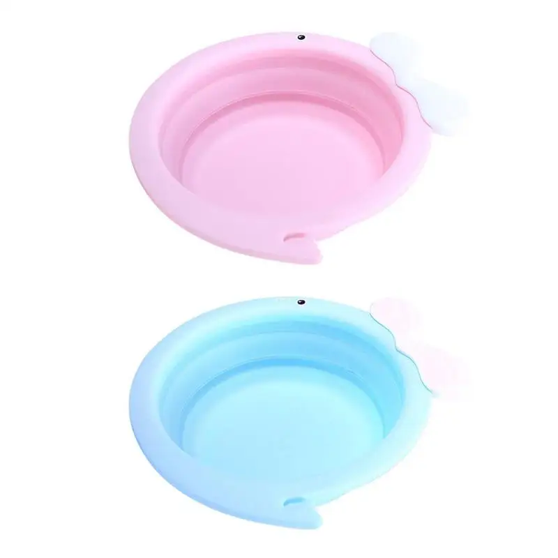 Thicken Baby Portable Cute Washbasin Kids Bath Tub Infant Face Foot Bathtub Newborn Infant Face Foot Butt Wash Basin for Babies