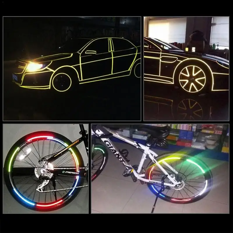 1 см * 8 м светоотражающая лента флуоресцентная MTB велосипедная светоотражающие