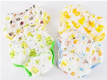 

20pc/lot summer designs Baby Wash GauzeCloth Diaper Baby Cartoon Printing Learning Pants Infant Printing Training Pants