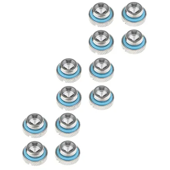 

12Piece Silver Chrome Water Cooling G1/4 Plug Water Stop for Water Cooling