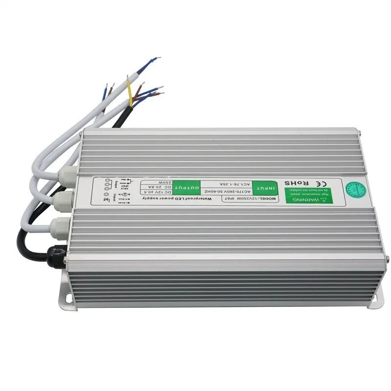 

12V 20.8A 250W Waterproof Electronic Driver Transformer Power Supply For LED Light Strip Switch