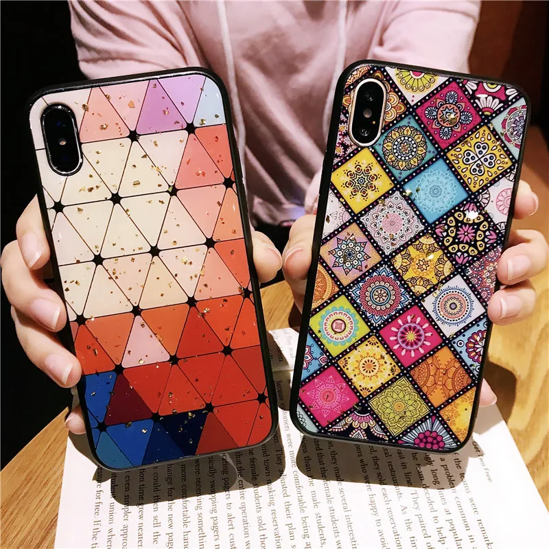 Новый Lov Телефон чехол для Iphone 6 6s 7 8 Plus X Xr Xs Max роскошный блестящий яркий Фольга