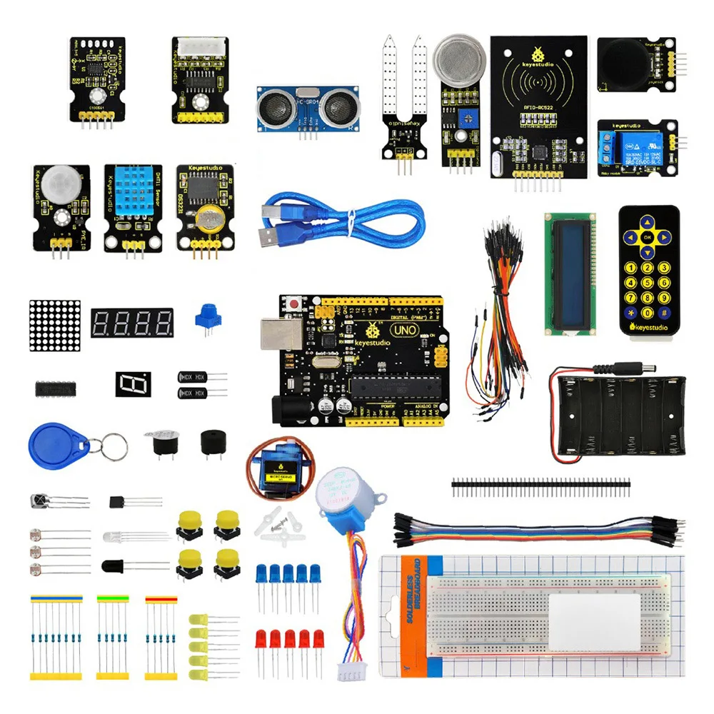 Keyestudio KS0077 Super Starter Kit/обучающий комплект (с UNOR3) для обучения программированию Arduino +