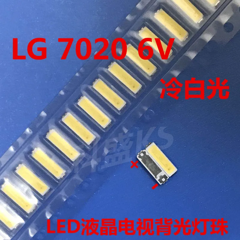 100 Pezzi/lottp ремонт LG 7020 6 V 0 5 W 80MA в ТВ светодиодный подсветка luce di striscia LED | Лампы и