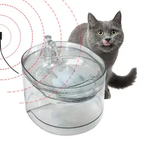 Автоматический диспенсер для воды для домашних животных, 2.6л, для кошек, собак, интеллектуальный инфракрасный индукционный Электрический кормушка для воды для домашних животных, кошек, собак - изображение