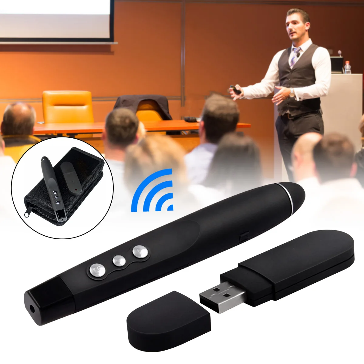 PPT الوجه لاسلكيا عن بعد القلم USB AAA الأسود 315 M/433.92Hz الفصول الدراسية وقاعات المحاضرات PPT الوجه لاسلكيا عن بعد القلم USB AAA الأسود 315 M/433.92Hz الفصول الدراسية وقاعات المحاضرات