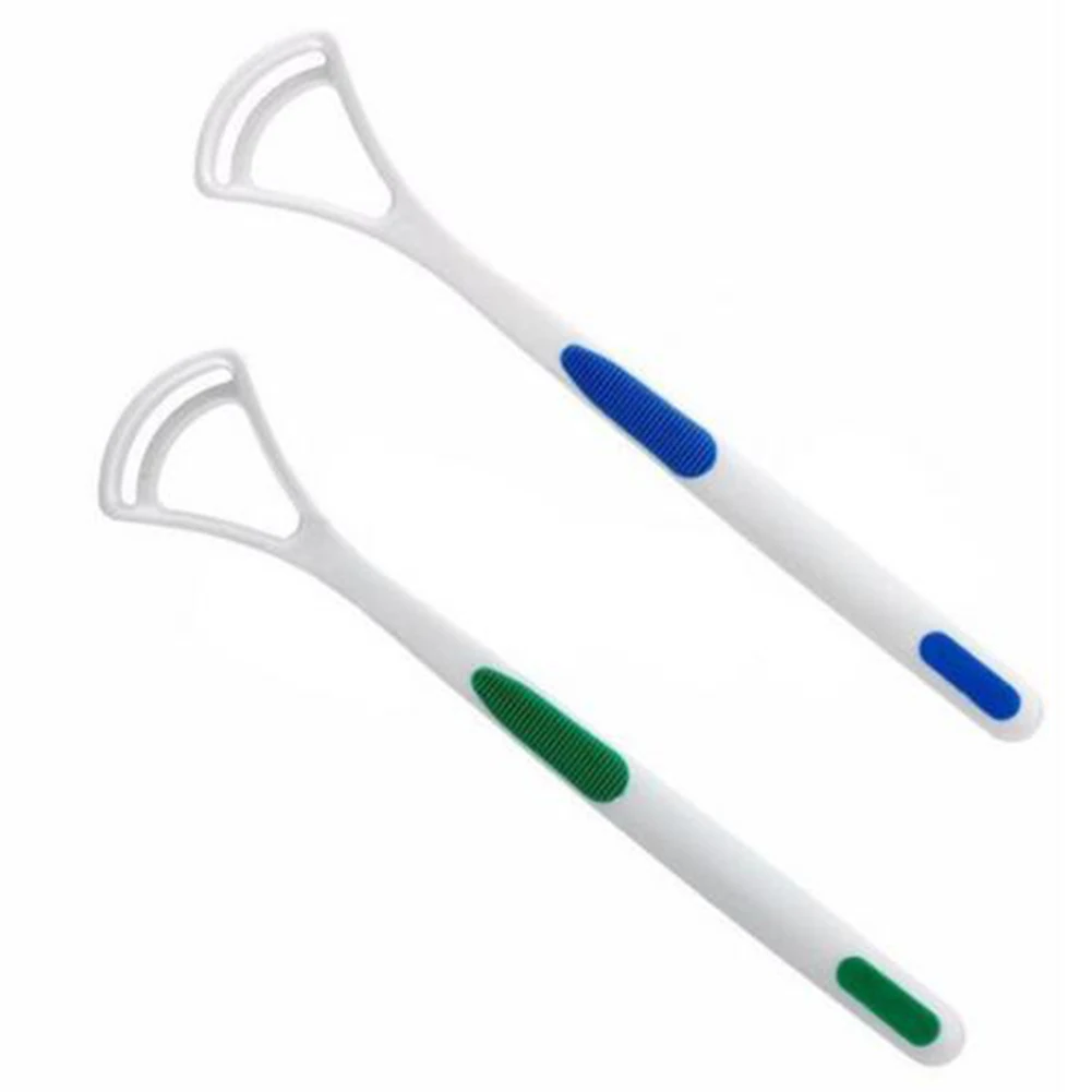 2Pcs Plastic Tongue Tounge Cleaner Scraper Care Oral Hygiene Mouth