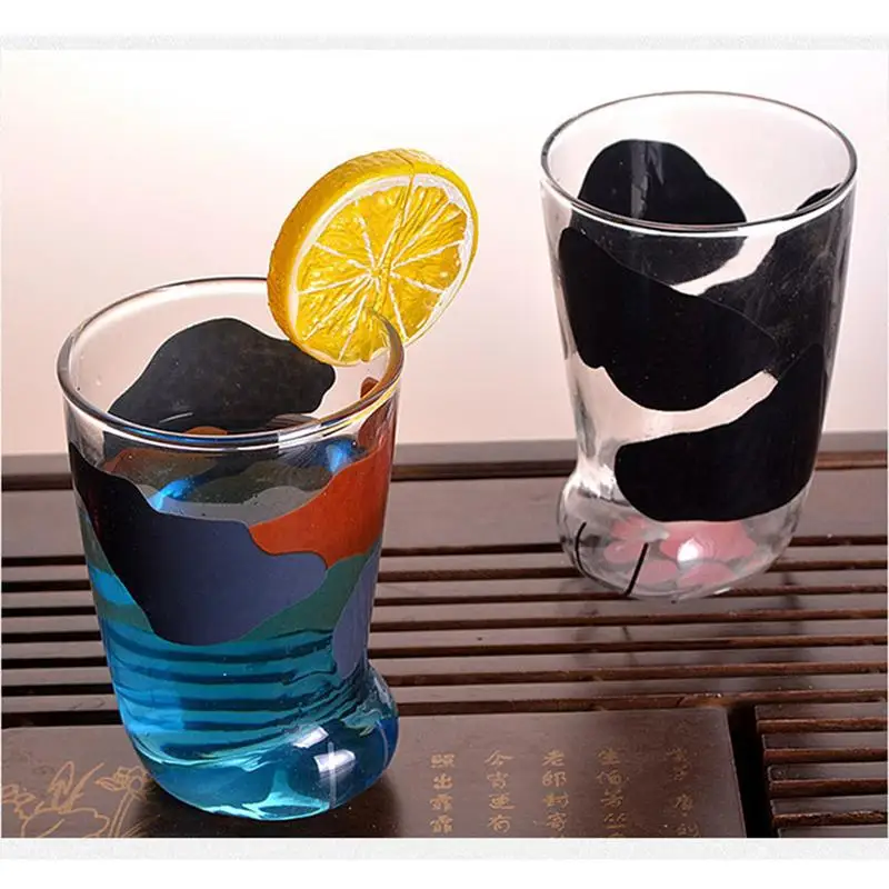 

2019 Explosion Models Creative Cat Claw Glass Meat Ball Glass Cat Foot Cup Milk Juice Coffee Cup Creative Gift High Quality