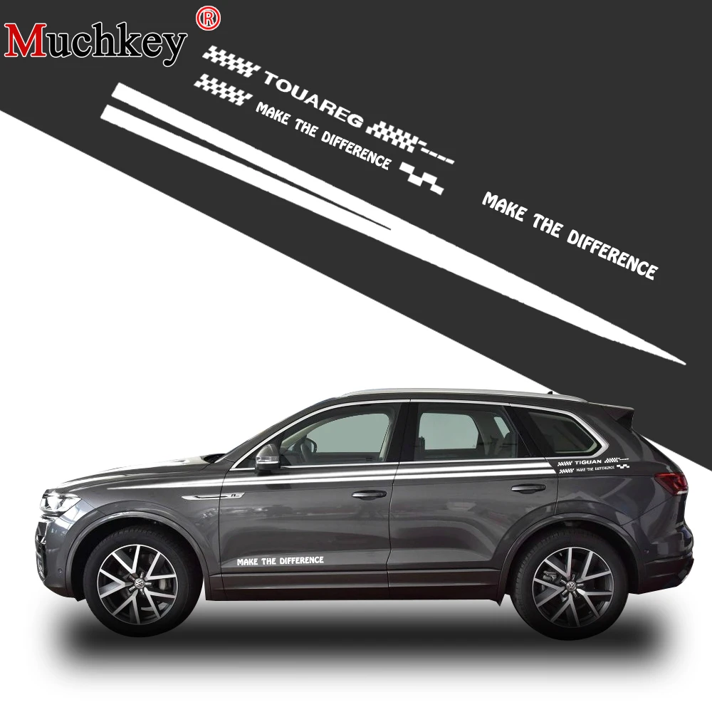 

DIY Car Sticker for Volkswagen Touareg Car Side Body Decal Sticker for Hatchback Sedan SUV Pickup Truck Decals Decoration 280cm