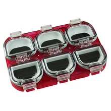 Высокое качество 6 отсеков Водонепроницаемый Рыболовная Приманка ящик для хранения с магнитом Прямая поставка