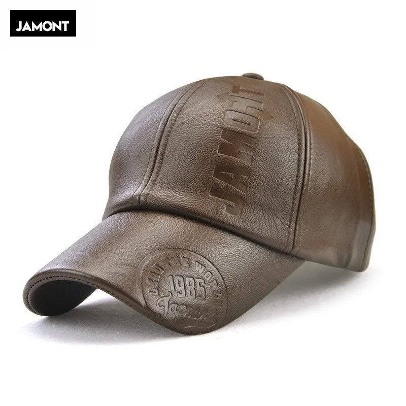 

Retro Style Baseball Caps Men Pu Faux Leather Letter Embossing Outdoor Sport Sunshade Male Cap Snapback Hat Street Wear