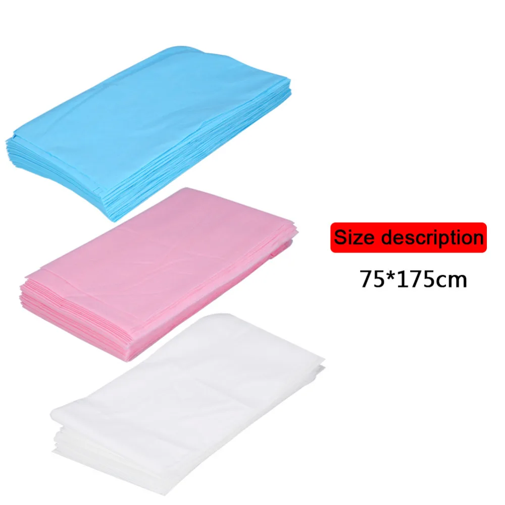 10 Pcs Massage Waterproof Disposable SPA Bedsheet Salon Bed Table Cover Sheet Non-Woven Bedsheet 175 x 75 cm Styling Accessory